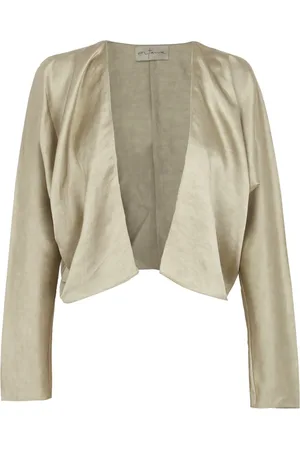 Cortana Jassen, Dames, , M, Linnen, Short Jacket Nacre
