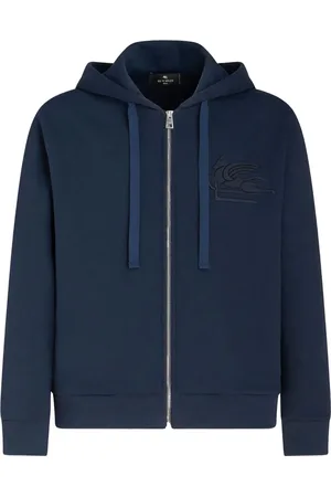 Etro Sweatshirts & Hoodies, Heren, Blauw, M, Katoen, Elegante blauwe sweatshirt met ritssluiting