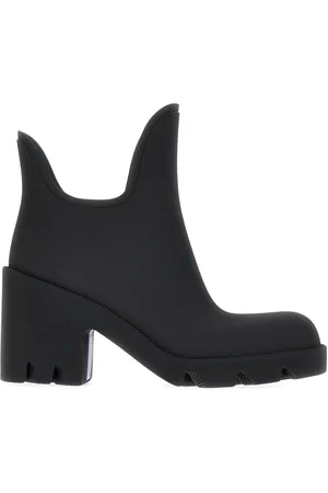 Burberry Schoenen, Dames, Zwart, 37 EU, Nylon, Marsh Enkellaarsjes met Ronde Neus