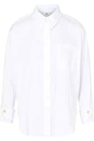 Elisabetta Franchi Blouses & Shirts, Dames, Wit, S, Katoen, Camicia EF Bianca Shirt