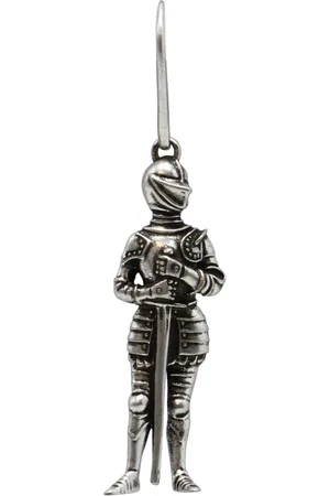 Céline Accessoires, Heren, Grijs, ONE Size, Armor Zilveren Oorbel