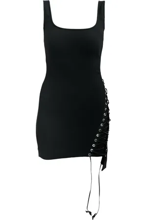Dsquared2 Kleedjes, Dames, Zwart, M, Polyester, Zwarte Vestito