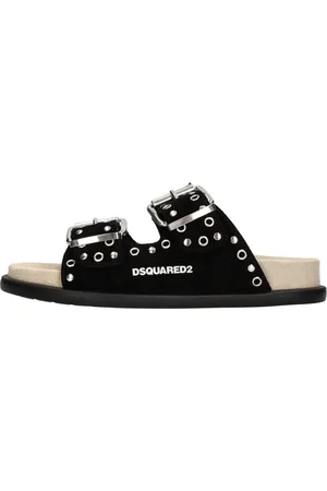 Dsquared2 Schoenen, Dames, Zwart, 37 EU, Suède, Sandalen Zwart