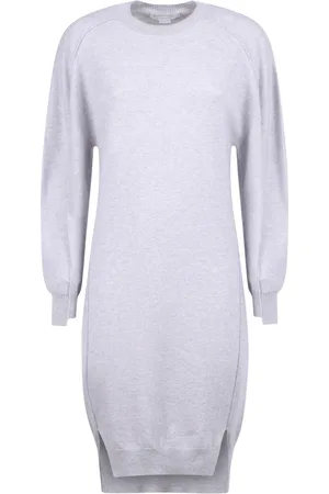 Stella McCartney Kleedjes, Dames, Grijs, S, Katoen, Katoenen Midi Jurk