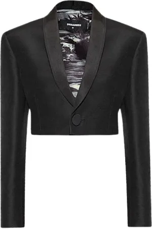 Dsquared2 Jassen, Dames, Zwart, XS, Wol, Wollen Blazer