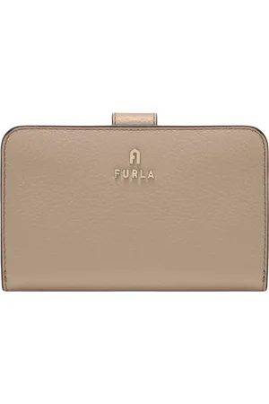 Furla Accessoires, Dames, Grijs, ONE Size, Leer, Camelia Compact Wallet M