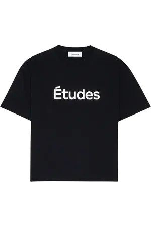 Etudes Tops, Heren, Zwart, M, Katoen, Relax Klassiek T-shirt Zwart