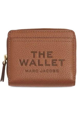 Marc Jacobs Accessoires, Dames, Bruin, ONE Size, Leer, Mini Compact Portemonnee