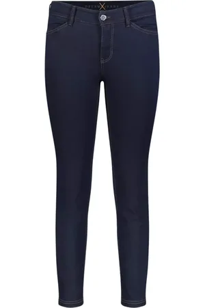 Mac Jeans, Dames, Blauw, 2Xl, Katoen, Skinny Cropped Jeans