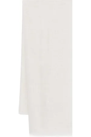 Brunello Cucinelli Accessoires, Dames, Wit, ONE Size, Kasjmier, Stola