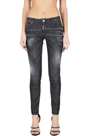 Dsquared2 Jeans, Dames, Zwart, 3Xs, Katoen, Medium Waist Jennifer Skinny Jeans