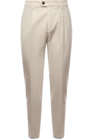 ELEVENTY Broeken, Heren, , W30, Katoen, Canvas Cashmere Oversized Broek