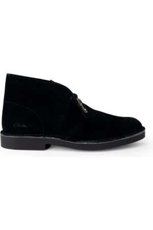 Clarks Schoenen, Heren, Zwart, 46 EU, Leer, Leren Enkellaarsjes met 2 cm Hak