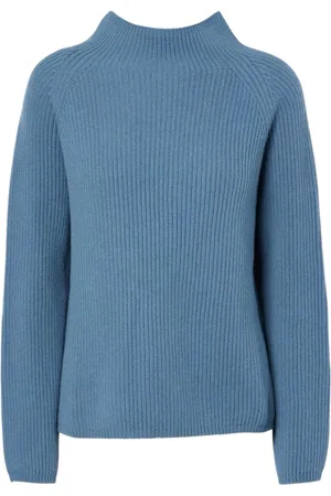 Max Mara Truien, Dames, Blauw, S, Wol, Blauwe Gebreide Trui Italiaans Design