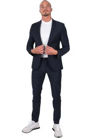 Drykorn Jassen, Heren, Zwart, S, Leer, Navy Blazer