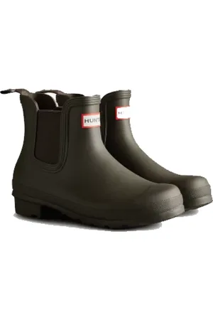 Hunter Schoenen, Dames, Bruin, 36 EU, Polyester, Waterdichte Chelsea Boots