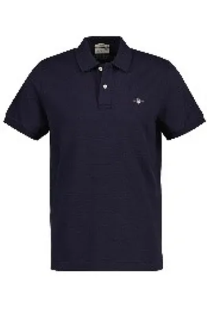 GANT Tops, Heren, Blauw, XL, Katoen, Polo Shirt
