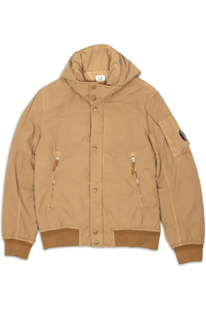 C.P. Company Jassen, Heren, Bruin, L, Nylon, Flatt Nylon Gewatteerde Jas