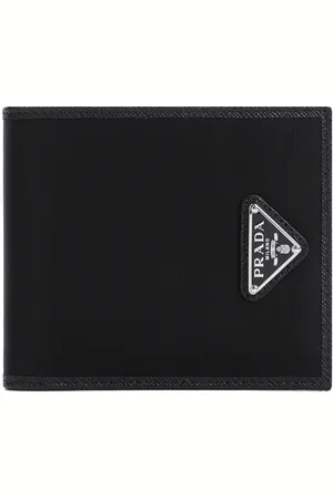 Prada Accessoires, Heren, Zwart, ONE Size, Zwarte Accessoires Portemonnee met Handtekeninglogo