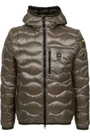 Blauer Jassen, Heren, Groen, L, Nylon, Technische Gewatteerde Jas met Capuchon van Technische Stof