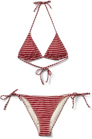 Sofie Schnoor Badkleding, Dames, Bruin, XL, Polyester, Gestreepte Rode Badpak Novahsw Model