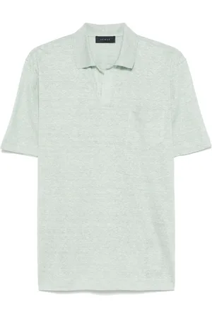 Sease Tops, Heren, Groen, XL, Katoen, Linnen/Katoenen Poloshirt, Gemaakt in Italië