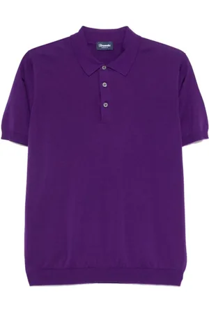 DRUMOHR Tops, Heren, Paars, L, Paarse T-shirts en Polos