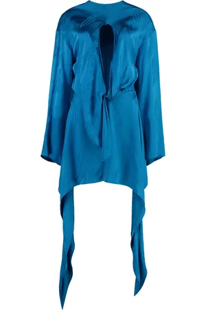 The Attico Kleedjes, Dames, Blauw, S, Louise Silk Mini Dress
