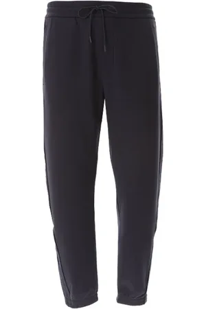 Emporio Armani Broeken, Heren, Blauw, S, Katoen, Navy Logo Joggingbroek