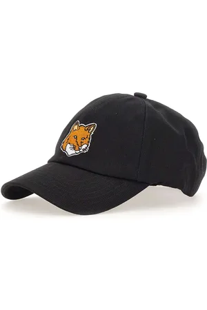 Maison Kitsuné Accessoires, Dames, Zwart, ONE Size, Katoen, Katoenen Baseballpet met Logo Patch