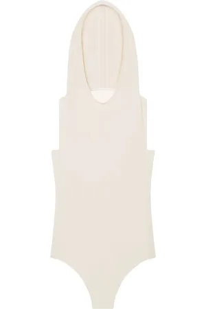 Courrèges Tops, Dames, , L, Polyester, Bodysuit met Capuchon en Modern Design
