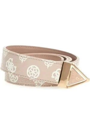 Guess Accessoires, Dames, Roze, L, Leer, Omkeerbare Eco-Leren Riem Lente/Zomer Beige/Roze