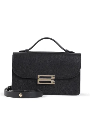 Victoria Beckham Tassen, Dames, Zwart, ONE Size, Leer, Zwarte Schoudertas Elegant en Functioneel
