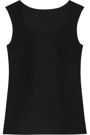 Patrizia Pepe Tops, Dames, Zwart, L, Stretch Jersey Tank Top