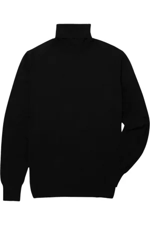 Brooks Brothers Truien, Heren, Zwart, S, Wol, Merino wollen coltrui