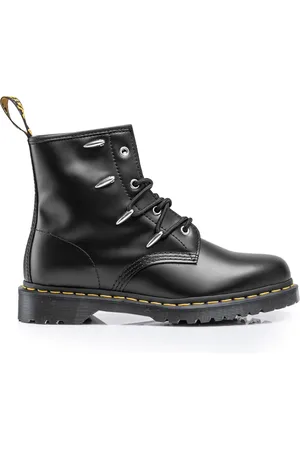 Dr. Martens Schoenen, Heren, Zwart, 46 EU, Leer, Zwarte leren veterlaarzen