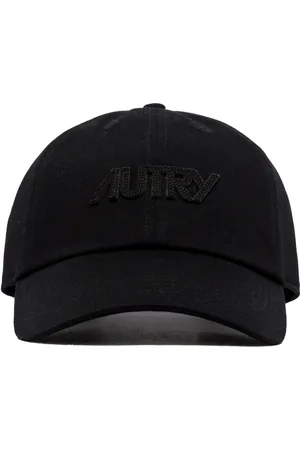 Autry Accessoires, unisex, Zwart, ONE Size, Katoen, Zwarte Katoenen Baseballpet met Logo