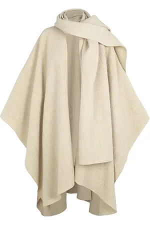 Cortana Jassen, Dames, , ONE Size, Katoen, Poncho met Ingebouwde Sjaal