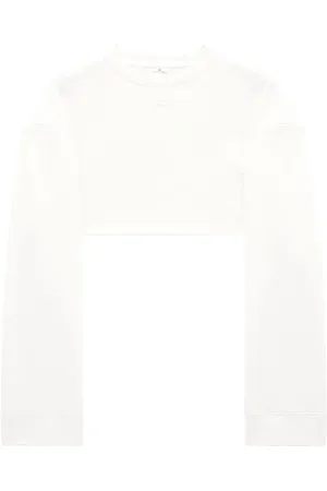 Courrèges Sweatshirts & Hoodies, Dames, Wit, M, Katoen, Cocoon Sweater