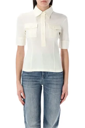Chloé Tops, Dames, Wit, S, Katoen, Cotton Utilitarian Top