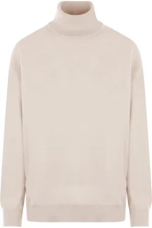Brunello Cucinelli Truien, Dames, , S, Wol, wollen coltrui met hoge kraag en ribgebreide boorden