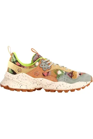 Flower Mountain Schoenen, Dames, Veelkleurig, 36 EU, Suède, Kotetsu Dames Sneakers Grijs Zand
