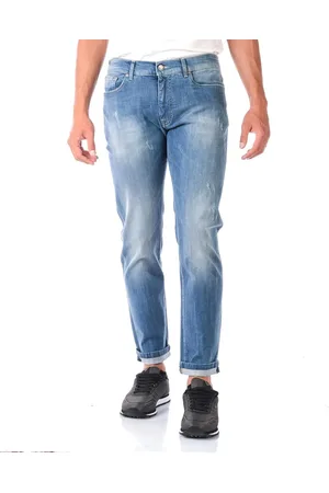 D.A. Daniele Alessandrini Jeans, Heren, Blauw, W32, Katoen, Jeans
