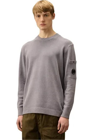 C.P. Company Sweatshirts & Hoodies, Heren, Paars, S, Katoen, Chenille Lens Gebreid Overhemd