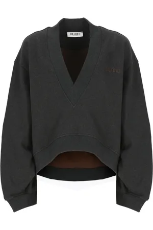 The Attico Sweatshirts & Hoodies, Dames, Zwart, XS, Katoen, Fade Oversized Sweatshirt