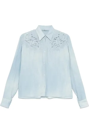 ERMANNO SCERVINO Blouses & Shirts, Dames, Blauw, M, Elegante Blouse