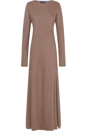 Cortana Kleedjes, Dames, Bruin, S, Wol, Lanna Maxi Jurk