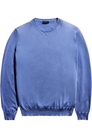 FAY Sweatshirts & Hoodies, Heren, Blauw, S, Stijlvol Sweatshirt