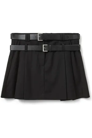 Sofie Schnoor Rokken, Dames, Zwart, XS, Polyester, Ranisw Rok met Riem in Zwart