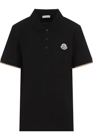 Moncler Tops, Dames, Zwart, XS, Katoen, Zwarte T-shirt voor vrouwen